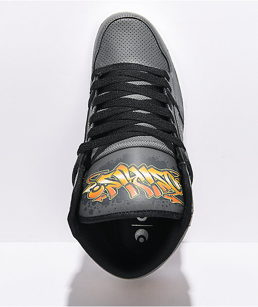 Osiris Clone Sweyda Charcoal & Orange Skate Shoes