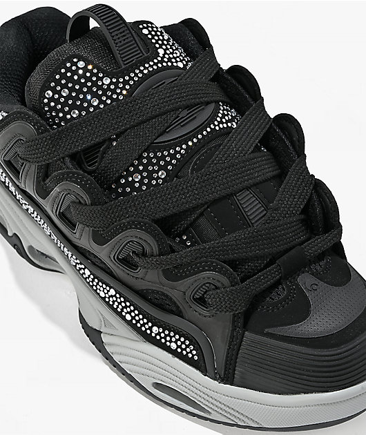 Osiris D3 2001 25 Years Black, Grey & Rhinestone Skate Shoes