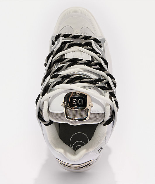 Osiris D3 2001 25 Years White & Silver Skate Shoes