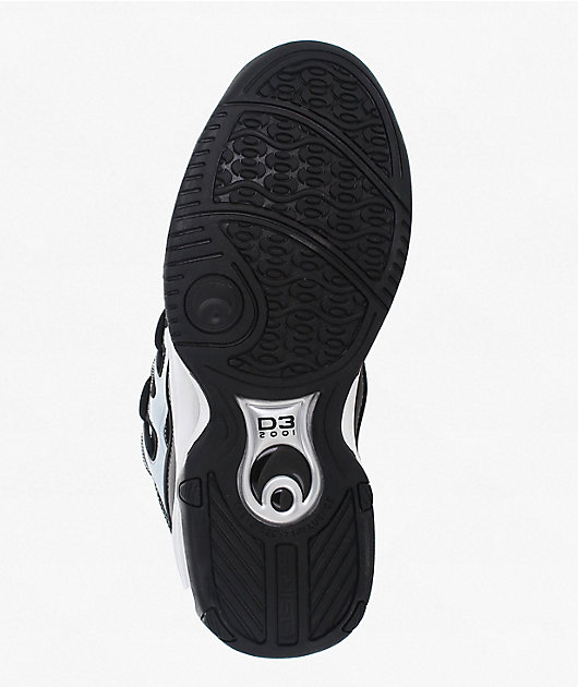 Osiris D3 2001 Black, White & Red Skate Shoes