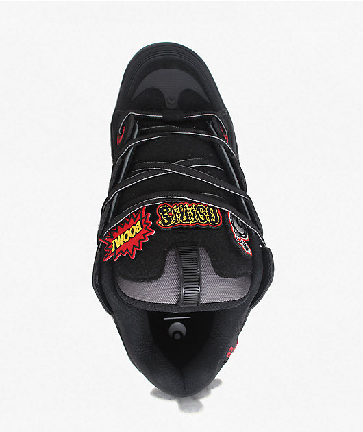 Osiris D3 2001 Black & Red Skate Shoes