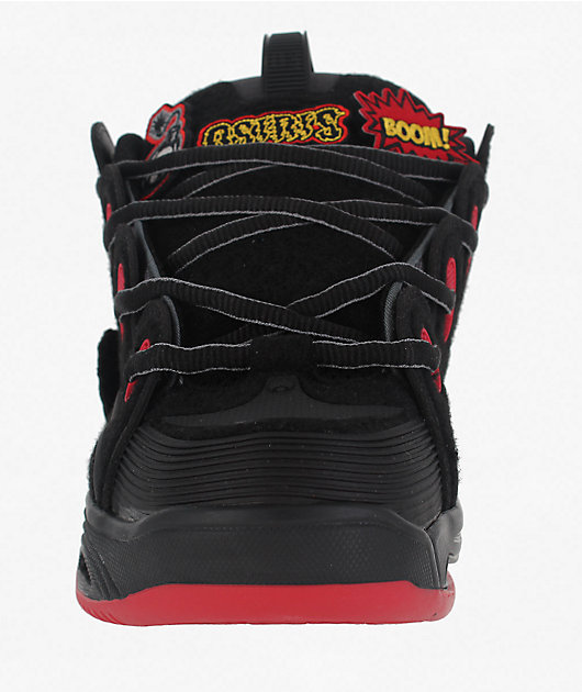 Osiris D3 2001 Black & Red Skate Shoes