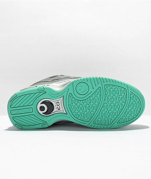 Osiris D3 2001 Grey & Seafoam Skate Shoes