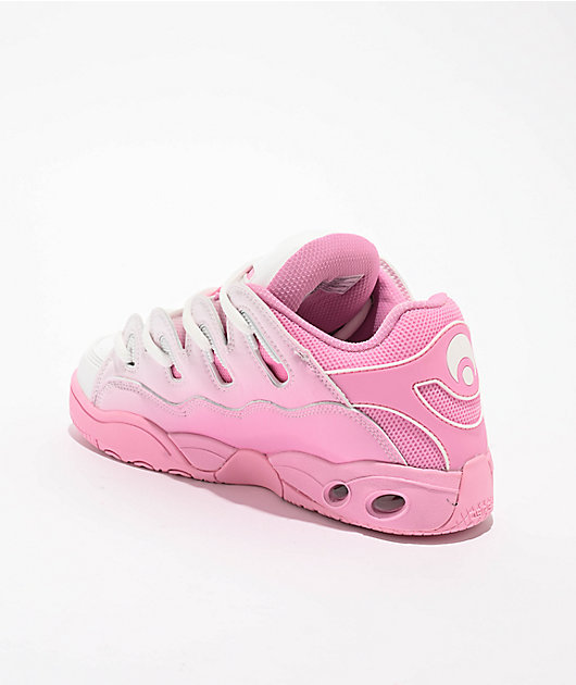 Osiris D3 OG Pink & White Fade Skate Shoes