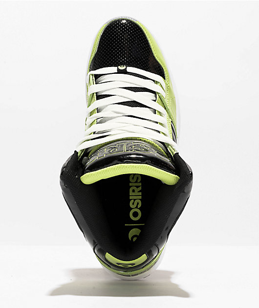 Osiris NYC 83 CLK Lime, Black & White Skate Shoes | Zumiez