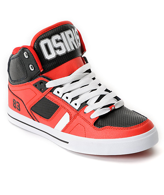 black and red osiris shoes