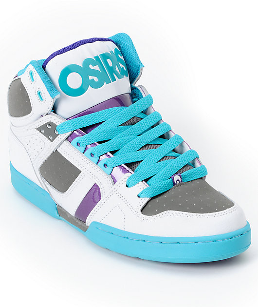 osiris shoes blue and white
