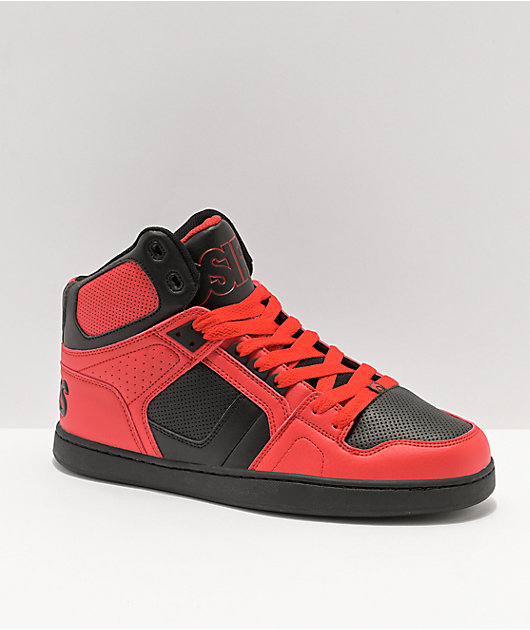 Osiris NYC 83 zapatos de negros y rojos