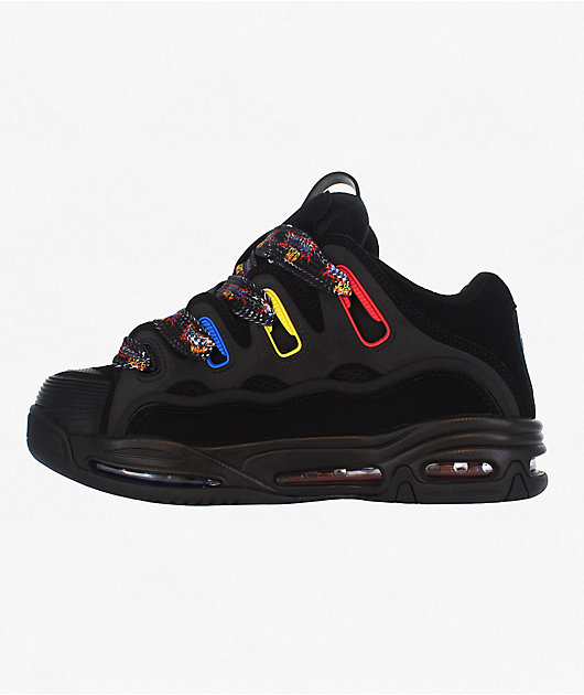 Osiris x Foos Gone Wild D3 2001 Black & Rainbow Skate Shoes