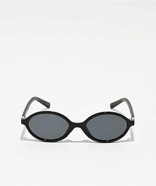 Oval Siren Black Sunglasses
