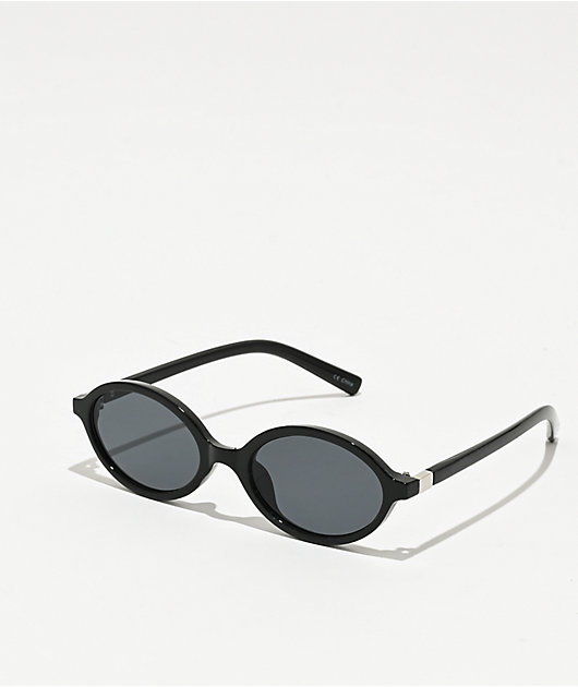 Oval Siren Black Sunglasses