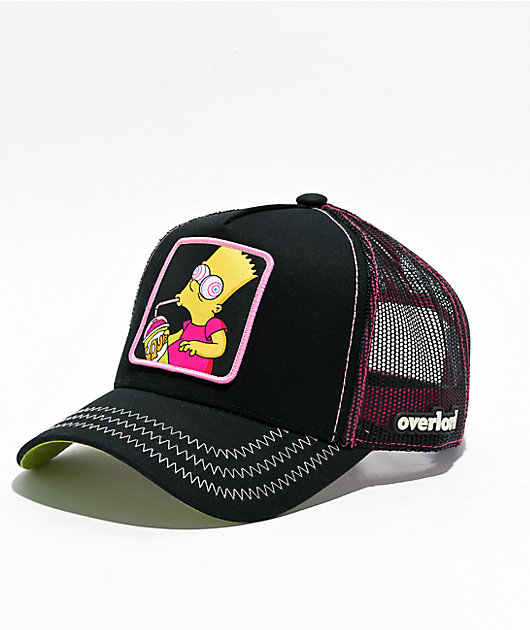 Overlord x The Simpsons Bart Squishee Black Trucker Hat | Zumiez