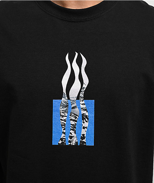 POETICCOLLECTIVE Flames Black T-Shirt | Zumiez