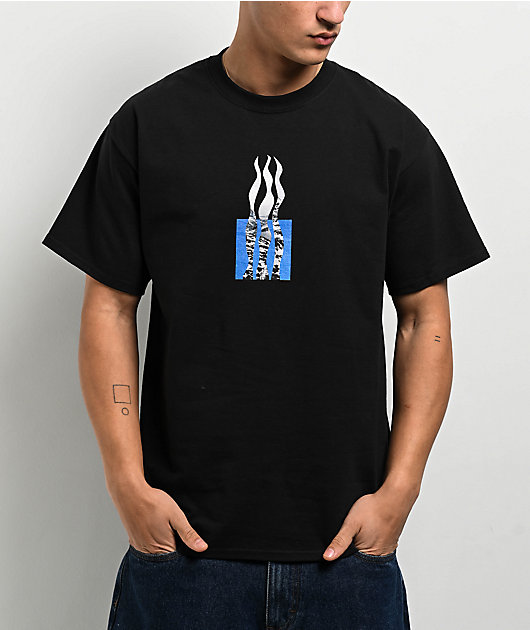POETICCOLLECTIVE Flames Black T-Shirt | Zumiez