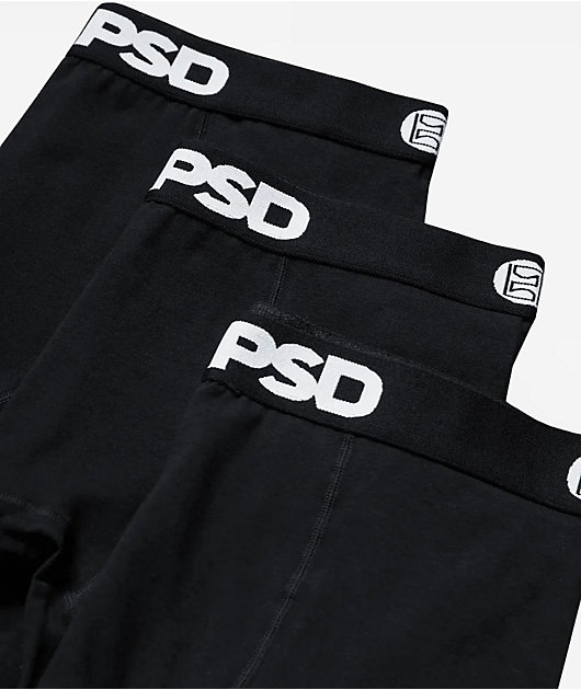 PSD 3 Pack Black Boxer Briefs