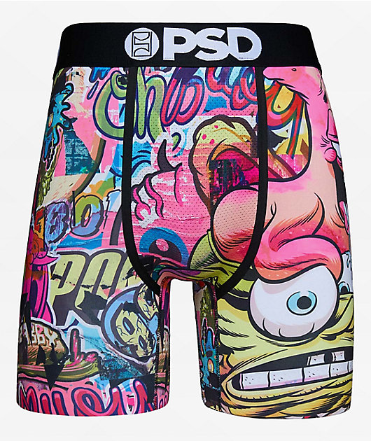 Men's Adult SpongeBob SquarePants Boxer Brief Underwear 3-Pack - Bikini  Bottom Comfort- Medium
