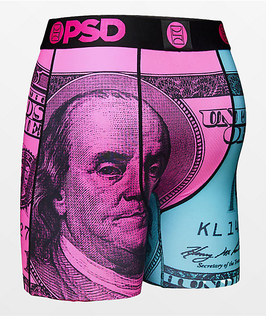 PSD Underwear MONEY LUX-Flat Boxer-Inverted Benjamin-Charcoal Gray