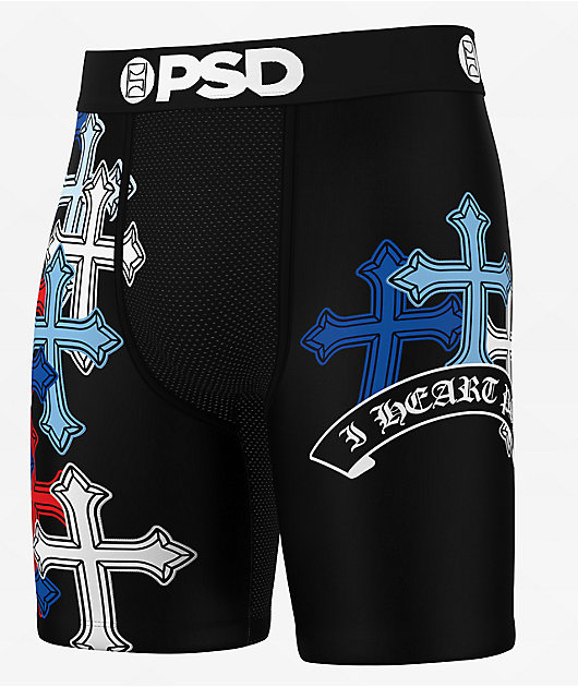 PSD Cool Hearts Black Boxer Briefs