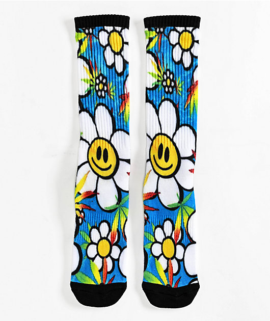 PSD Happy Flowers Crew Socks