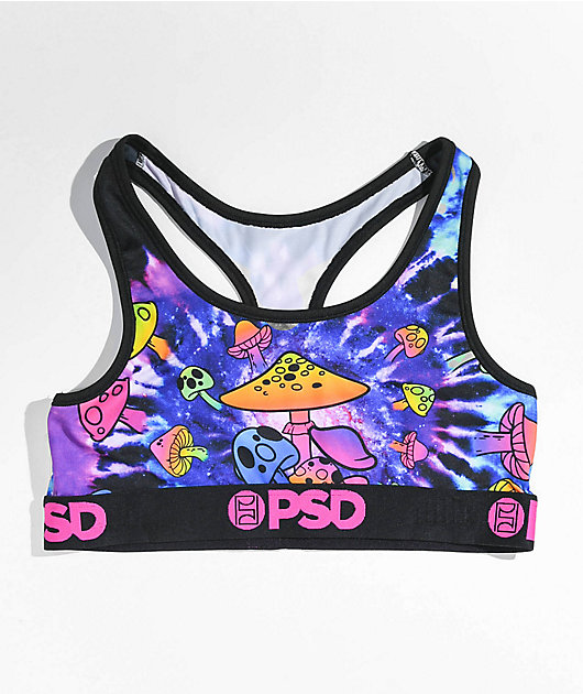 PSD Space Shrooms Sostén deportivo negro