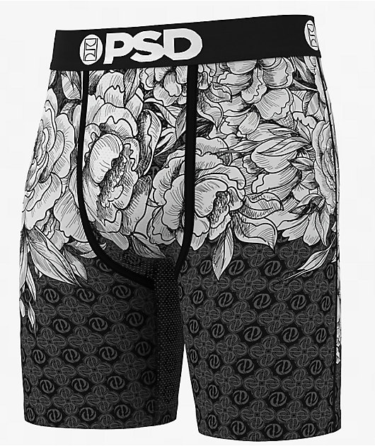 PSD Starfloral Black Boxer Briefs