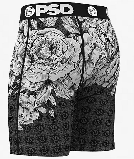PSD Starfloral Black Boxer Briefs
