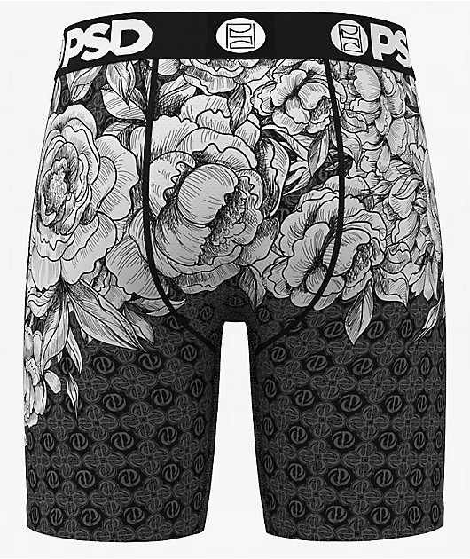 PSD Starfloral Black Boxer Briefs