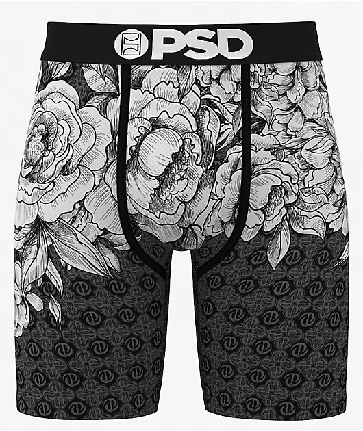 PSD Starfloral Black Boxer Briefs