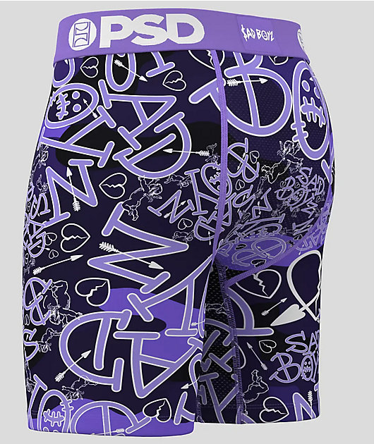 PSD x $AD BOYZ by Junior H Purple Heart Boxer Briefs