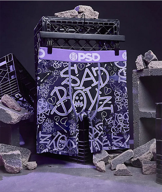 PSD x $AD BOYZ by Junior H Purple Heart Boxer Briefs