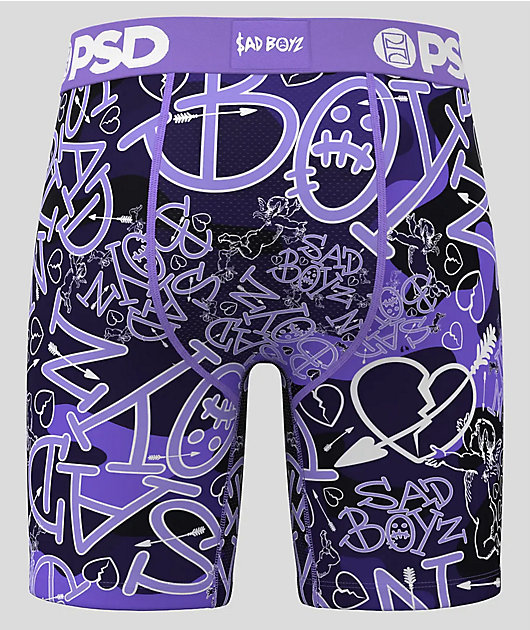 PSD x $AD BOYZ by Junior H Purple Heart Boxer Briefs