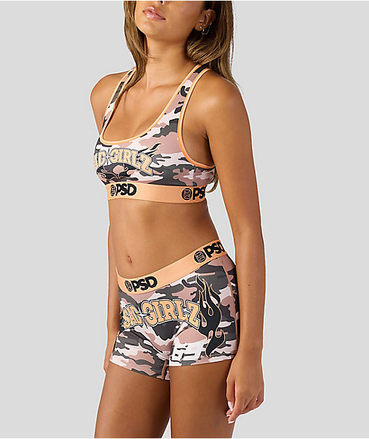 PSD x $AD GIRLZ by Junior H Camo Sports Bra