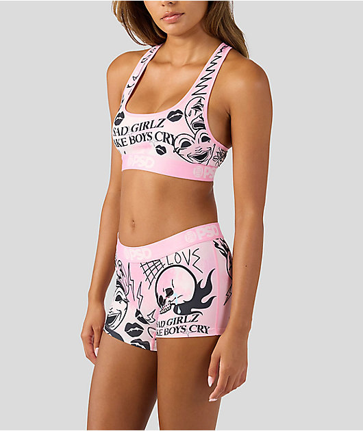 PSD x $AD GIRLZ by Junior H Pink Sports Bra