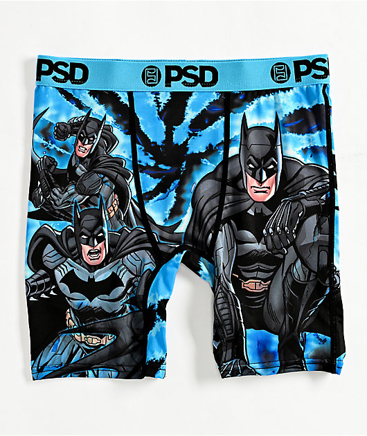 PSD x Batman Kids DC Dye Blue Boxer Briefs | Zumiez