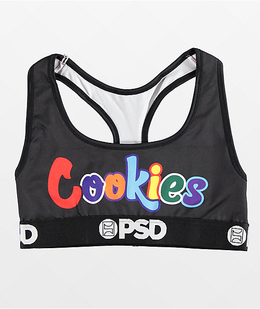 PSD Women's Cookies Nuggs Sports Bra, Multi, M at  Women's Clothing  store