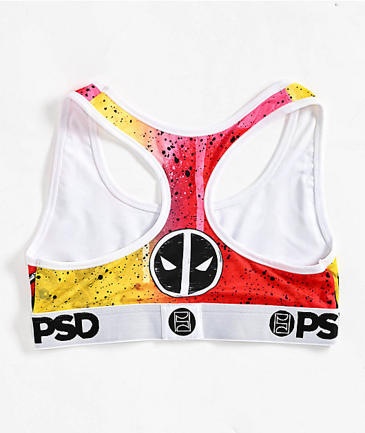 PSD x Deadpool Wolverine And Deadpool Holy Snikt! Sports Bra | Zumiez