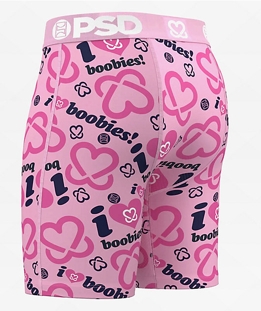 PSD x Keep A Breast Foundation I Heart Boobies Pink Boxer Briefs