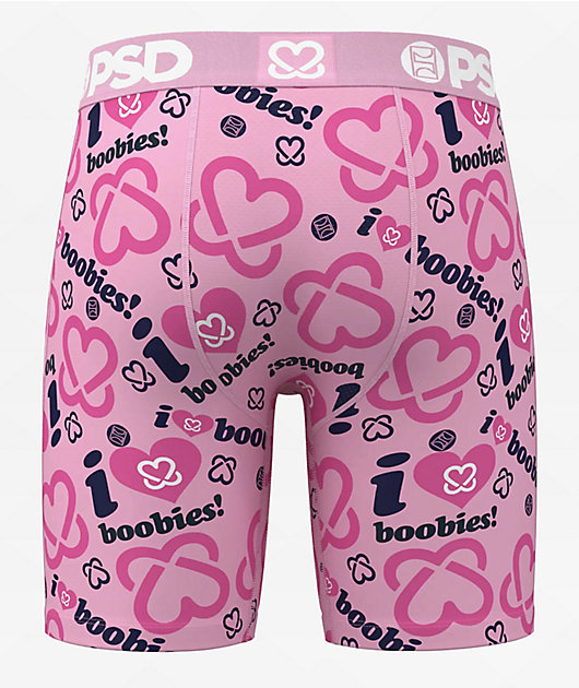 PSD x Keep A Breast Foundation I Heart Boobies Pink Boxer Briefs