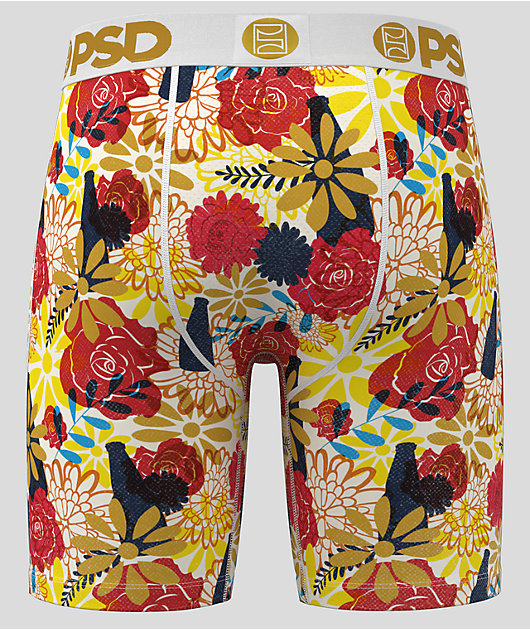 PSD x Modelo Floral White Boxers