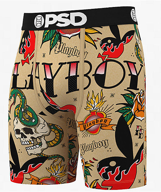 PSD x Playboy Inked Brown Boxer Briefs