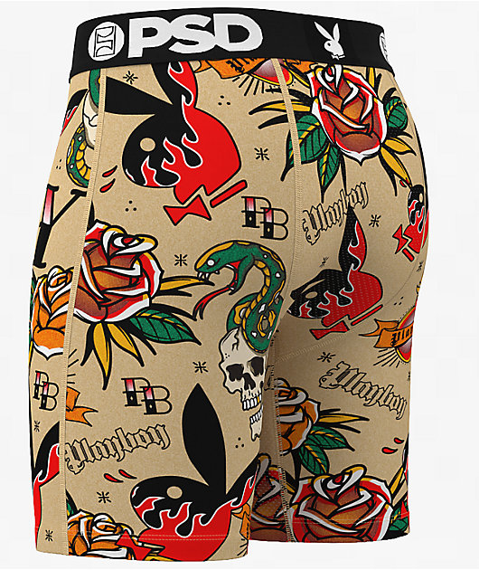 PSD x Playboy Inked Brown Boxer Briefs