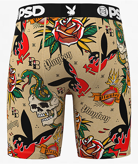 PSD x Playboy Inked Brown Boxer Briefs