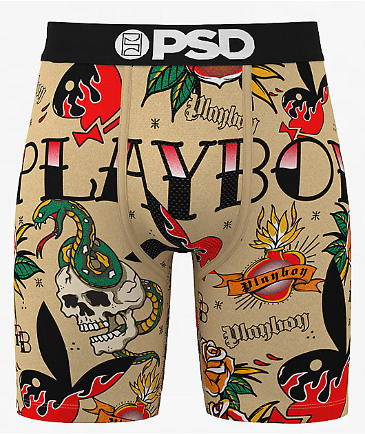 PSD x Playboy Inked Brown Boxer Briefs