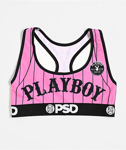 PSD x Playboy Play Ball Pink Sports Bra | Zumiez