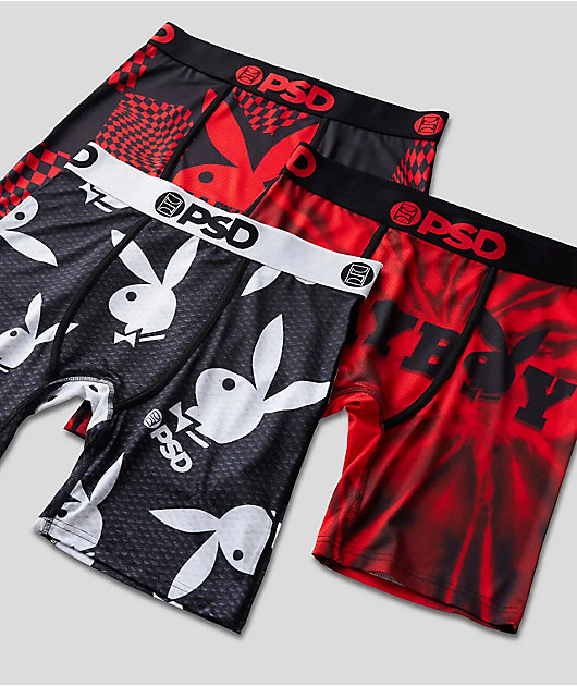 全品送料0円 PSD x Playboy Red & Black 3 Pack Boxer Briefs | Zumiez ジャケット・アウター