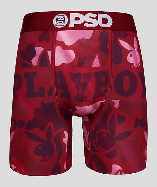 PSD Underwear Men's Retro Luxury Printed Boxer Brief, Red | Retro Luxury,  X-Large