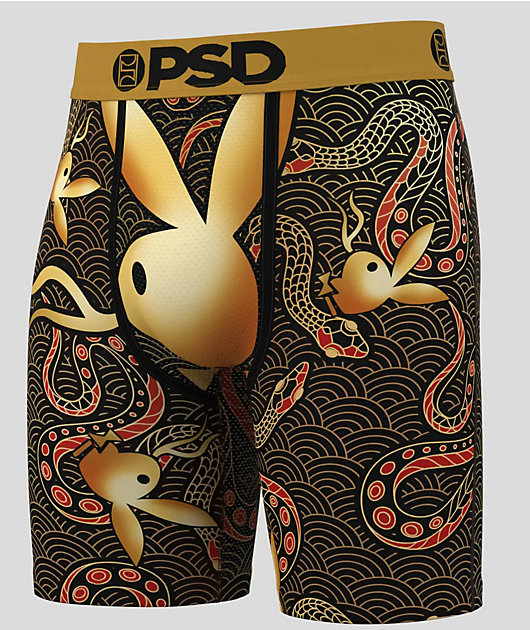 PSD x Playboy Snake Black Boxer Briefs