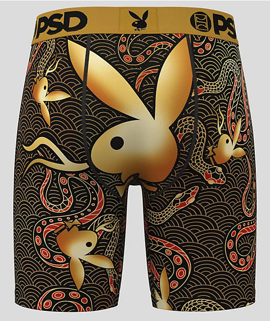 PSD x Playboy Snake Black Boxer Briefs