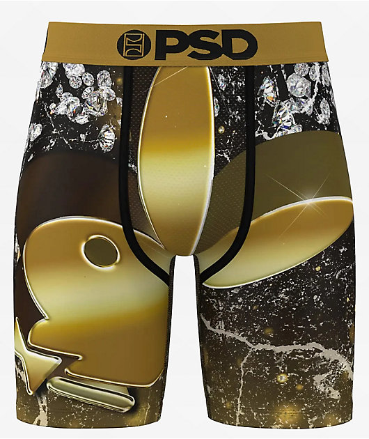 ☆Playboy  & Mero☆ G-rap PSD x Playboy Solid Gold Boxer Briefs | Zumiez