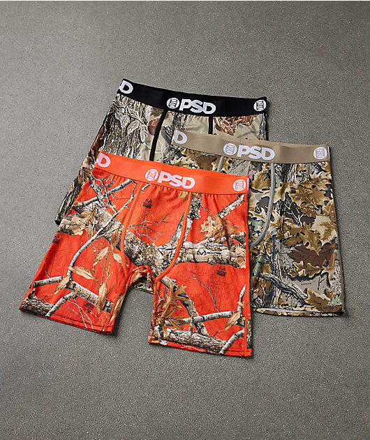 PSD x Realtree EDGE 3 Pack Camo Boxer Briefs